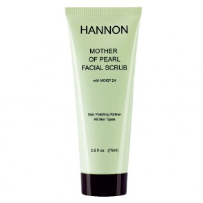 HANNON Mother of Pearl Facial Scrub 75ml (Granular exfoliator and skin texture refiner)