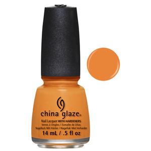 Stoked To Be Soaked China Glaze Orange Shimmer Nail Varnish