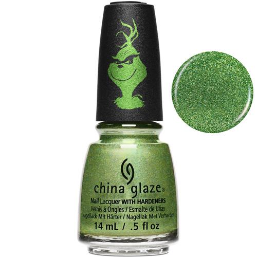 Grinchworthy China Glaze Nail Varnish 14ml This vividly vile green glitter is as cuddly as a cactus.