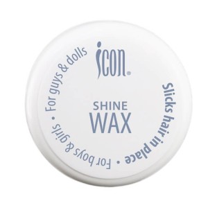 ICON Shine Wax 100ml - Water-based, flexible styling wax, slicks hair in place, glossy finish
