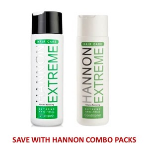 HANNON Extreme Anti-Frizz Duo Pack (Extreme Anti Frizz Shampoo & Conditioner) - Extremely curly, dry, coarse hair with frizz and excess volume