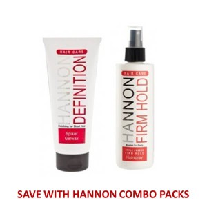 HANNON Firm Hold Styling Duo Pack (Style Freeze Firm Hold Hairspray & Spiker Gel Wax)