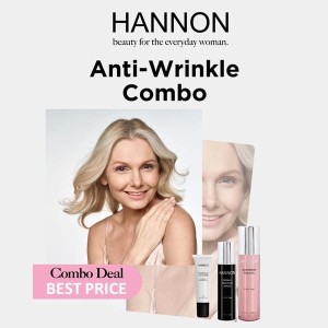 HANNON Wrinkle & Anti Scar Trio Pack (Wrinkle Reducing Serum, Vit E & C Eye Crème, Scar Repair Tissue Oil)
