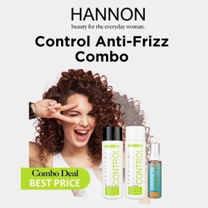 HANNON Control Anti-Frizz Trio Pack (Shampoo, Conditioner & Argan Oil Treatment)