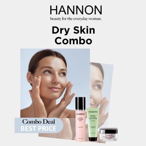HANNON Dry Skin Trio Pack (Make up Cleansing Milk, Mother of Pearl Facial Scrub & Intense Hydrating Moisturiser)