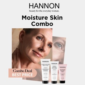 HANNON Moisture Skincare Trio Pack (Double Moisture Face Crème, Body Lotion & Rehydrating Moisture Mask)