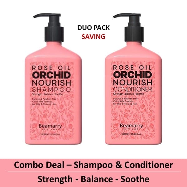 Combo-2 - Beamarry Rose Oil Orchid Nourish Shampoo & Conditioner 380ml