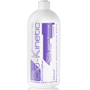 Bio-Kinetic Silver Shimmer Cleanse 1L - Neutralising Yellow Undertones, For Blond & Silver Grey Hair, Brightens Grey & Blonde Hair