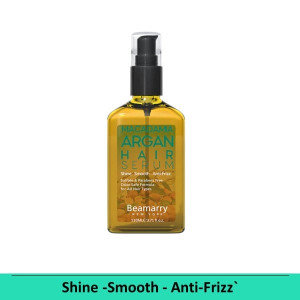 Beamarry Macadamia Argan Hair Serum 110ml - Shine, Smooth, Anti-Frizz. Sulfate & Paraben Free, Color Safe Formula for All Hair Types