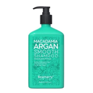 Beamarry Macadamia Argan Smooth Shampoo 380ml - Shine, Smooth, Anti-Frizz. Sulfate & Paraben Free, Color Safe Formula for All Hair Types