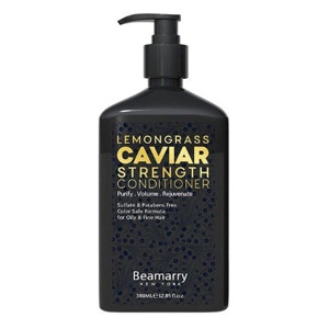 Beamarry Lemongrass Caviar Strength Conditioner  380ml - Purifying, Volume, Rejuvenate. Sulfate & Paraben Free, Color Safe Formula for Oily & Fine , Limp Hair.