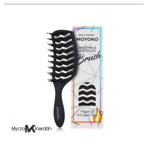 MK - MycroKeratin - OG Detangling Brush - Black (Brush pins contains Argan oil)