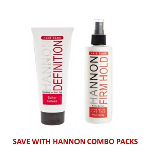 HANNON Firm Hold Styling - Duo Pack (Style Freeze Firm Hold Hairspray and Spiker Gel Wax)