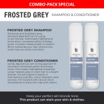ICON Frosted Grey Duo Pack (Frosted Grey Shampoo & Frosted Grey Conditioner 250ml) - Brighten Grey, Blonde, and Bleached Hair to A Grey or Ash Blonde, Neutralize Unwanted Yellow and Brassy Tones