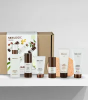 SKNLogic - Advance Kit  - Age Defence Advanced Skin Kit (Eye Cream, Hydrating Serum, Multi Regenerating Masque, Exfoliate Enzymatic, Night Plus, Renew Mist, and FREE Gauze & Facial Sponges)