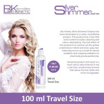 Bio-Kinetic Silver Shimmer Cleanse 100ml Travel Size - Neutralising Yellow Undertones, For Blond & Silver Grey Hair, Brightens Grey & Blonde Hair