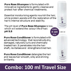 PureEnvy - Travel Pack 100ml Pure Rose Duo (Shampoo and Conditioner 100ml)