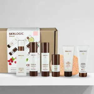 SKNLogic - Advance Kit  - Dark Spot Control Kit (Eye Revitalize, Multi Regenerating MasqueExfoliate Enzymatic, Diminish Day, Diminish Night, Renew Mist, and FREE Gauze & Facial Sponges)
