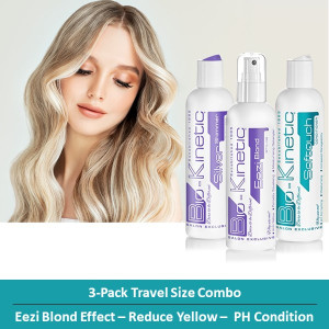 Bio-Kinetic - Blond Maintenance Travel Bundle Trio Pack - (Silver Shimmer Shampoo, Softouch Conditioner & Eezi Blond Spray) - 3 x 100ml