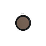 Round black compact with brown matte eyeshadow; labeled 'Amaze' above it