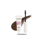 Brow glue tube labeled 'Phoera Brow Glue' with an applicator wand and a brown gel swoosh, shade 04 Dark Brown, for brow lamination lift