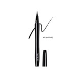Black liquid eyeliner pen with cap removed, showing the brush tip; labeled '101 jet black'