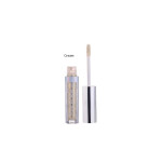 Lip gloss tube with wand applicator, labeled 'Cream', containing shimmering gold gloss for lips