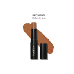 Lipstick in shade 207 Suede with a brown swatch on a white background.