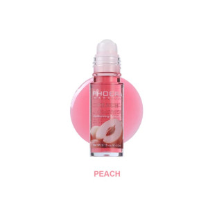 Phorea Peach moisturizing serum bottle with a pink circular backdrop and a peach illustration on the label.