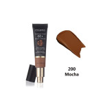 Phoera CC+ makeup foundation tube shown with a mocha-brown shade swatch labeled 200 Mocha