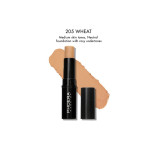 Phoera makeup foundation stick in shade 205 Wheat with a beige swatch behind it