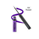 Purple Glamour Liquid Liner with applicator wand and a purple swatch, open bottle nearby.