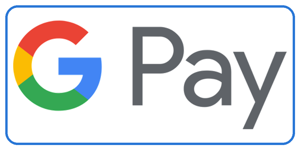 Google Pay logo: the colored G followed by gray 'Pay' on a white background.